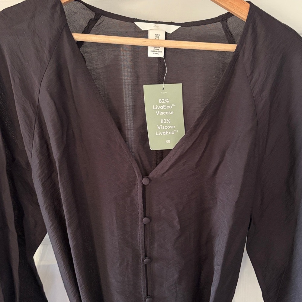 H&M Black Long Sleeve Dress